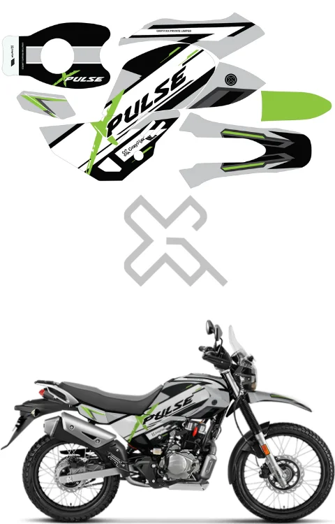 Full Body Sticker Compatible with Xpulse 200 4V | Made In Premium Matte Vinyl With FPF (Fade Protection Film), Water Proof, Precut Sticker, Pack Of 1 Compatible with Both Side
